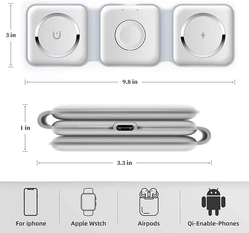 3 - in - 1 Wireless Charging Pad - Almaraa Store