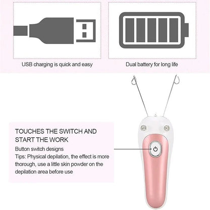 Electric Facial Threading Hair Removal - Almaraa Store