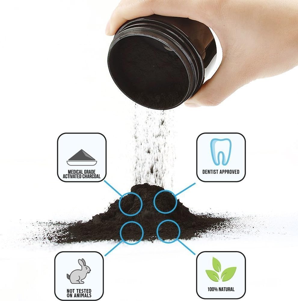 Natural Charcoal Teeth Whitening Powder - Almaraa Store