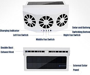 Solar Power Car Fan - Almaraa Store