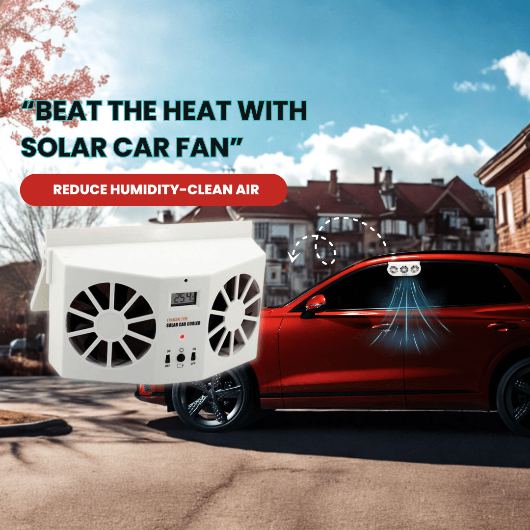 Solar Power Car Fan - Almaraa Store